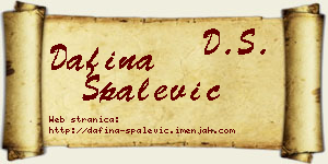 Dafina Spalević vizit kartica
